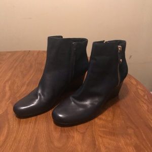 Never worn navy blue wedges